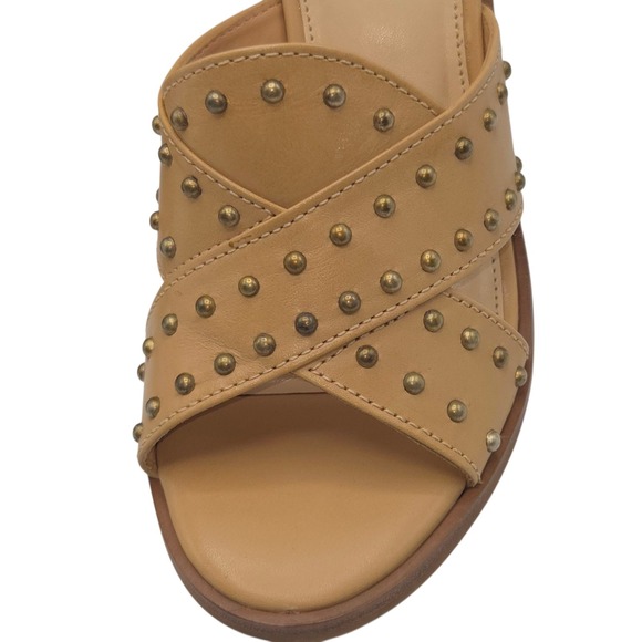 Vince Camuto VC-KERESHA Leather Open Toe Ankle Strap Sandals 8.5M Tan Brazil NEW - Picture 4 of 16